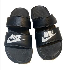 NIKE Benassi Duo ULTRA SLIDE SANDAL SLIPPER Black size 6